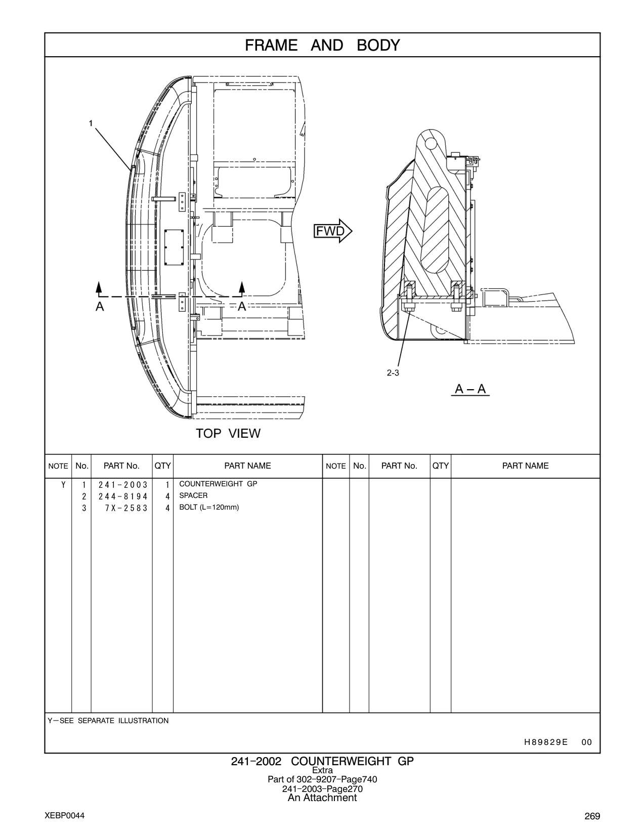 241-2003 - COUNTERWEIGHT GP