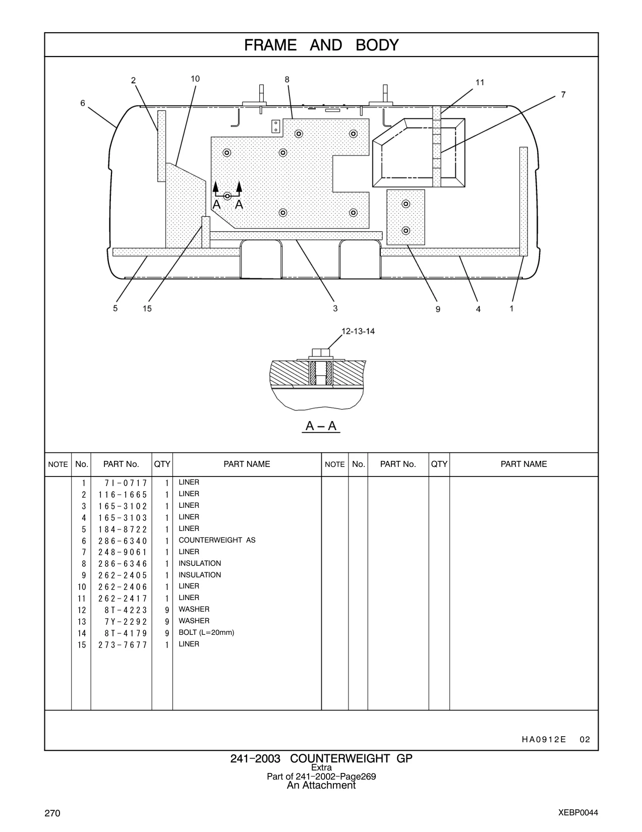 286-6340 - COUNTERWEIGHT AS