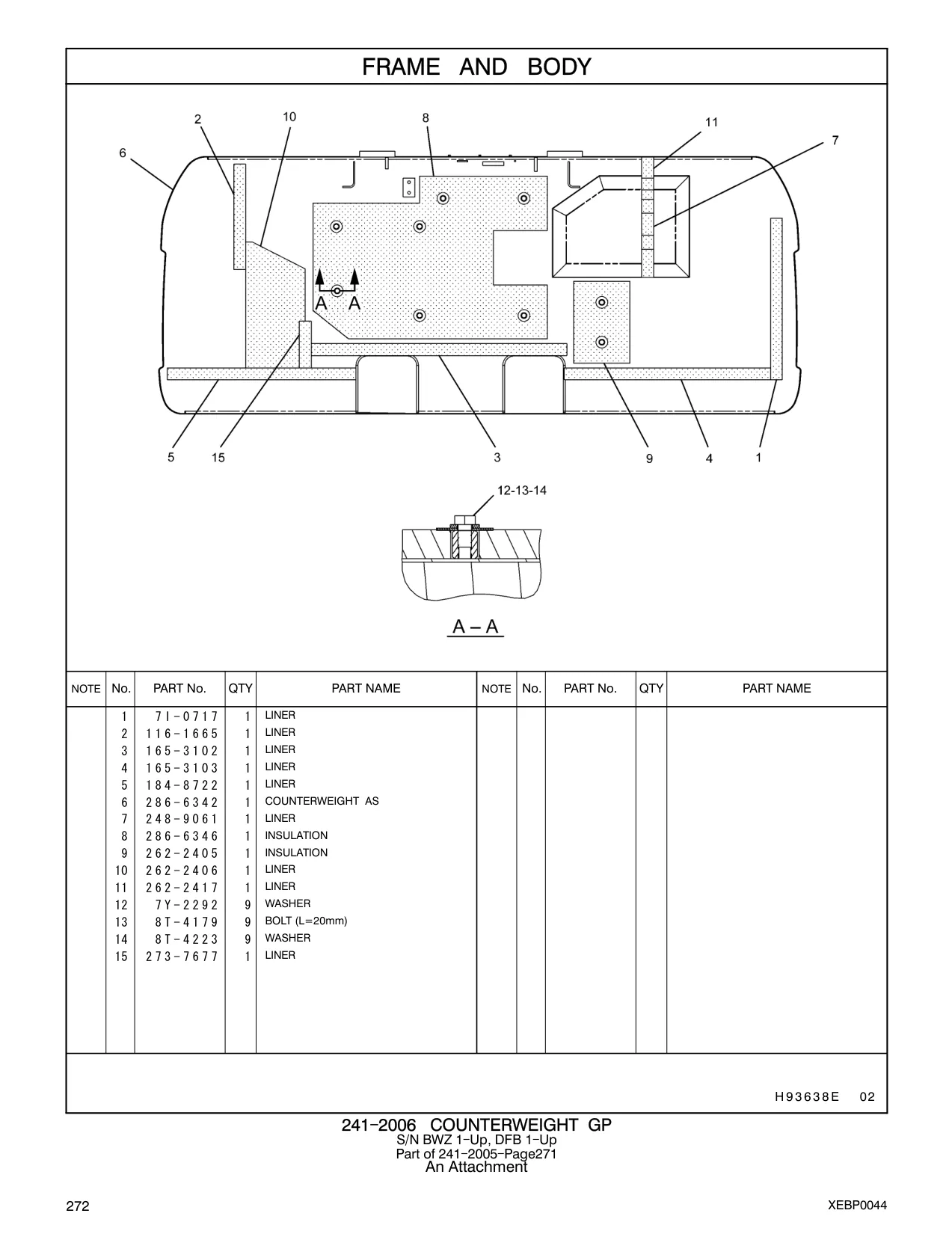 286-6342 - COUNTERWEIGHT AS
