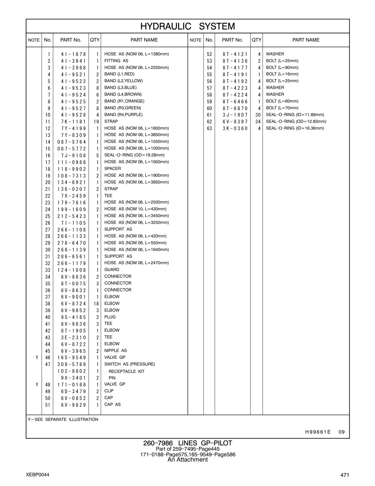 134-6921 - HOSE AS (NOM 06, L=3950mm)