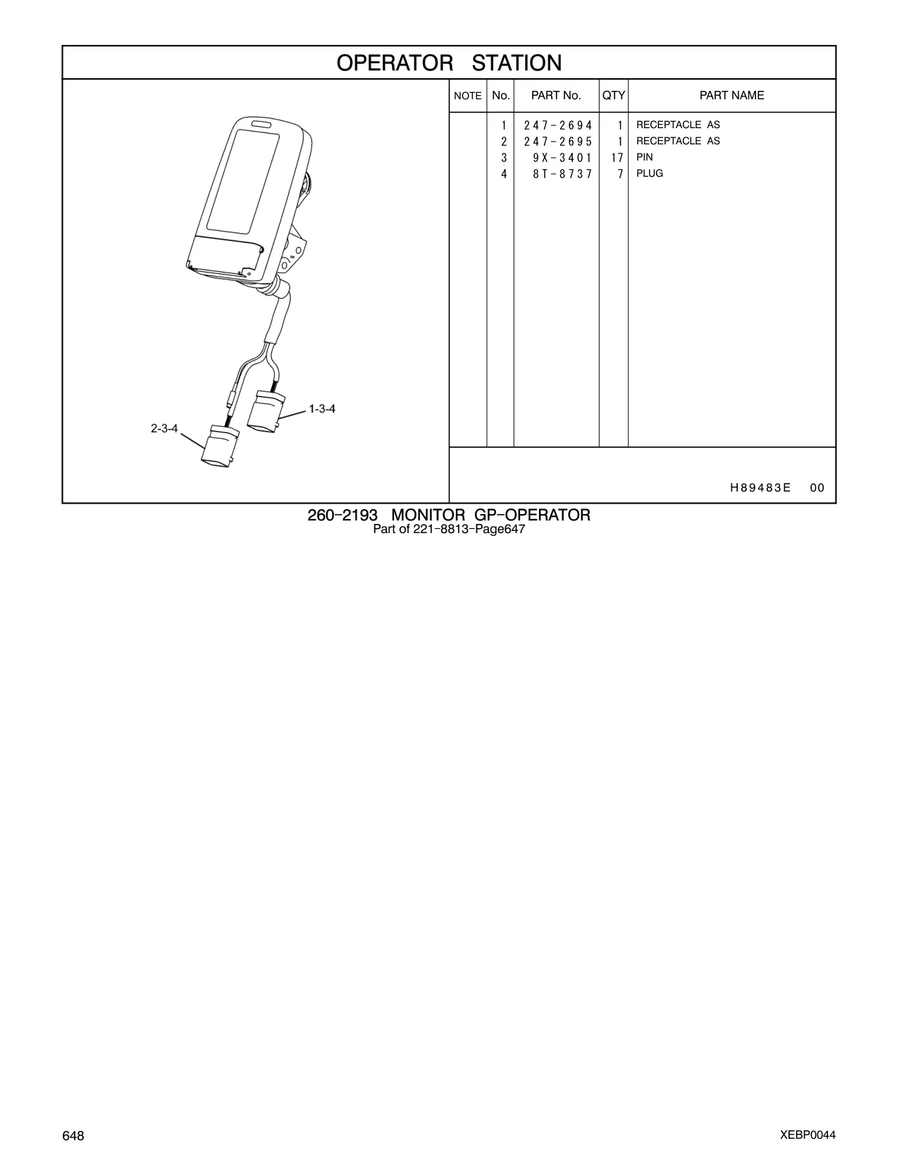 247-2694 - RECEPTACLE AS