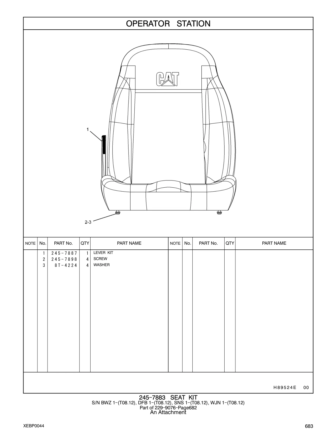 245-7887 - LEVER KIT