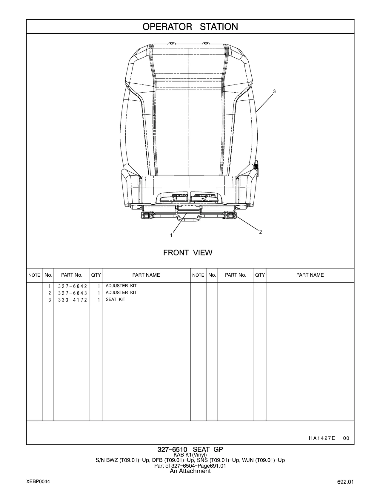 333-4172 - SEAT KIT