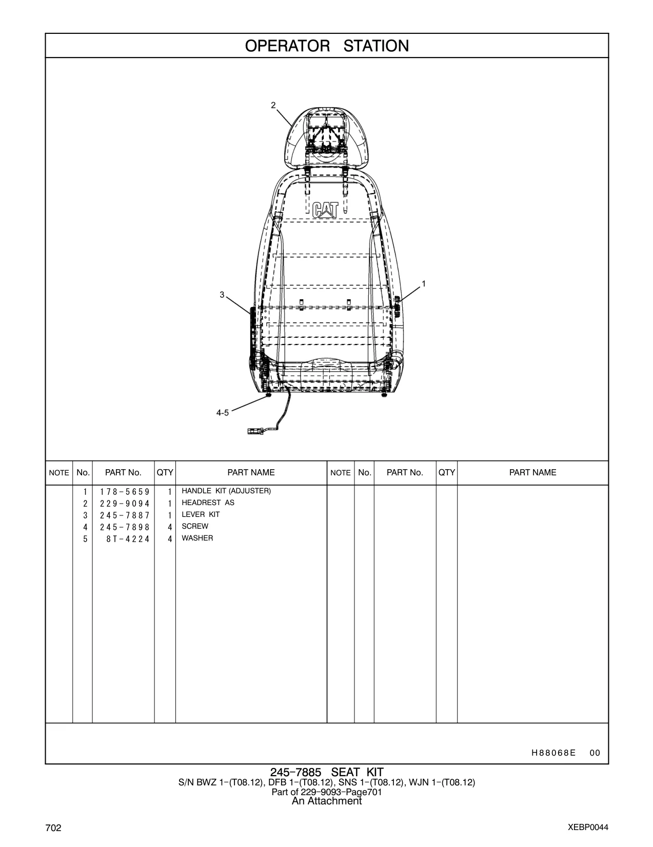 178-5659 - HANDLE KIT (ADJUSTER)
