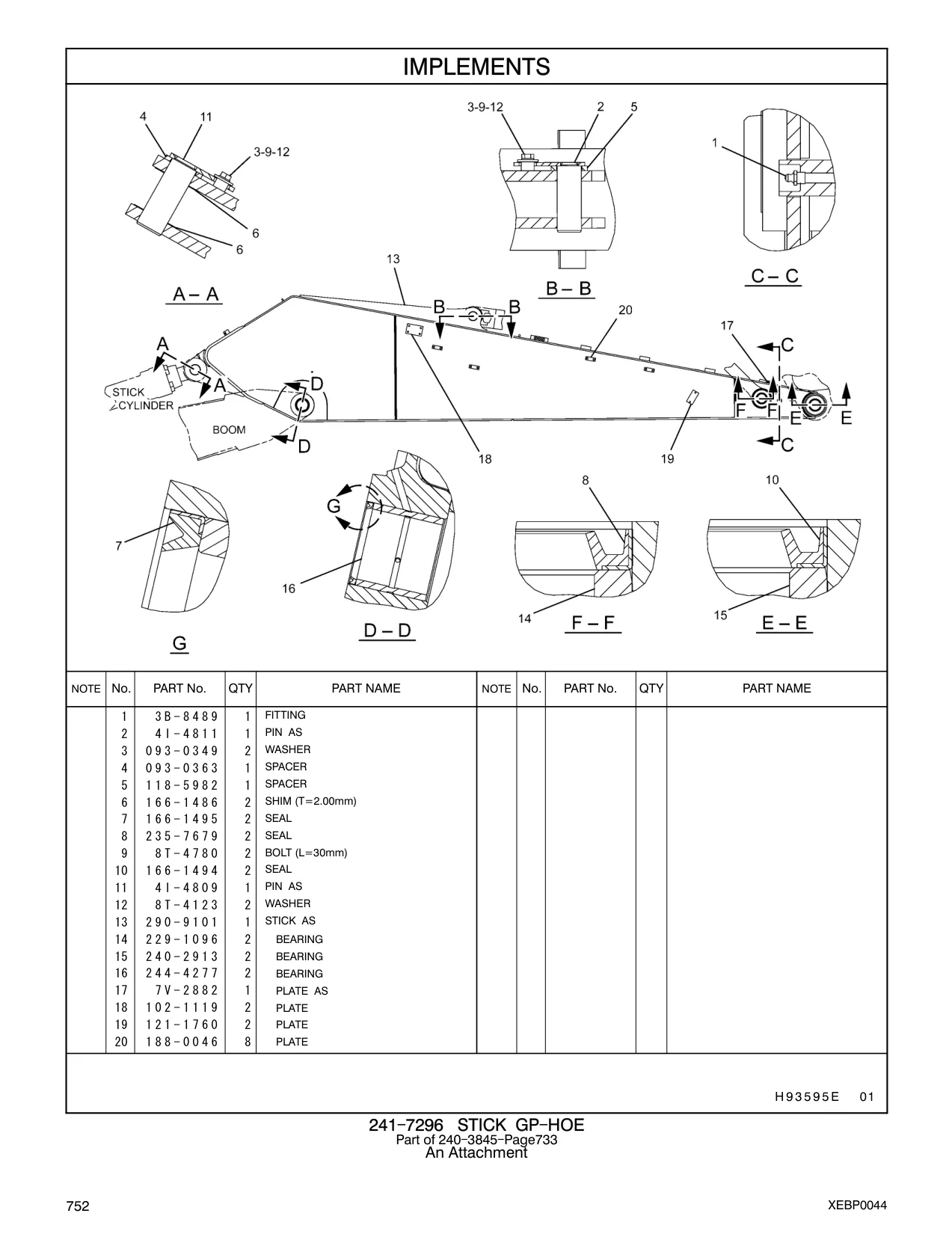 240-2913 - BEARING