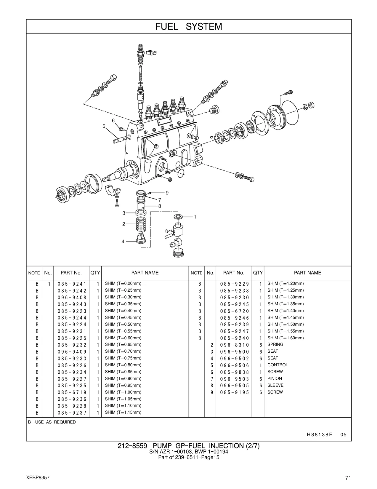 085-9232 - SHIM (T=0.65mm)