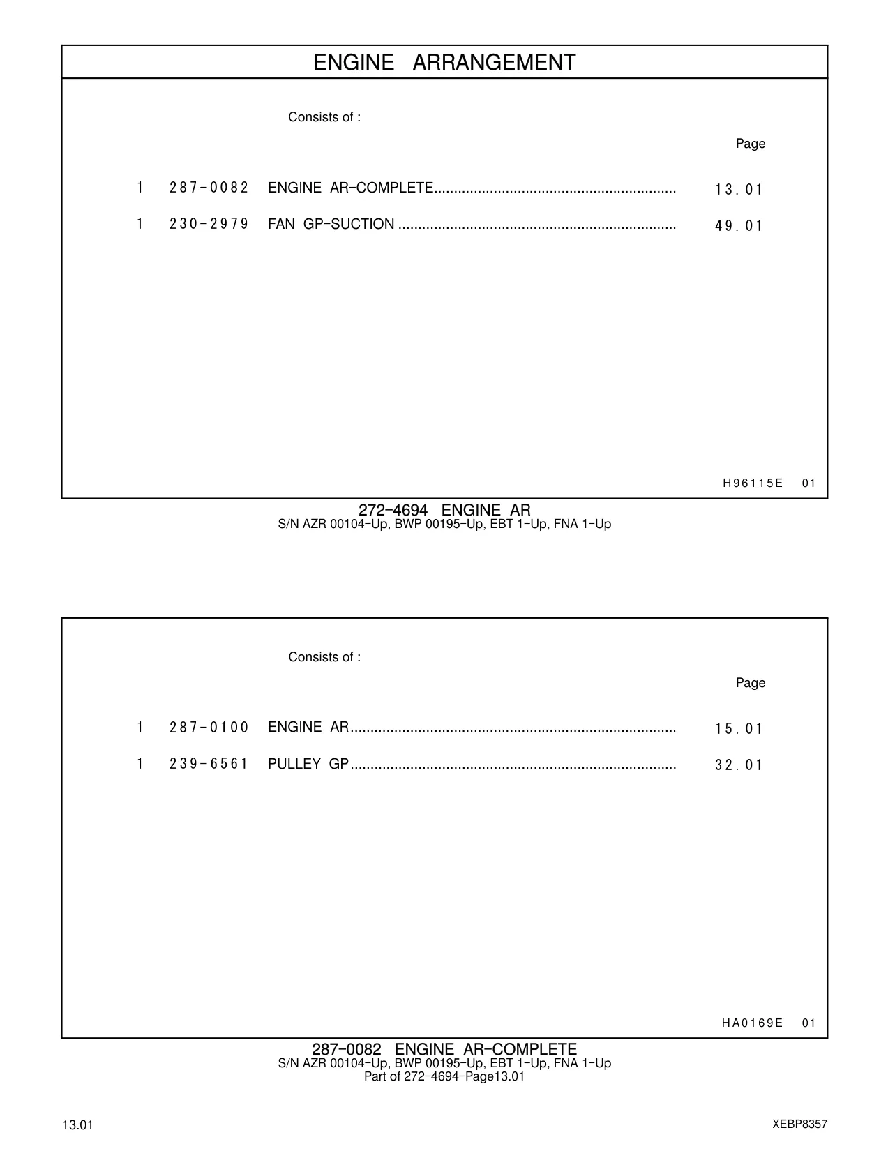 287-0082 - ENGINE AR - COMPLETE.............................................................