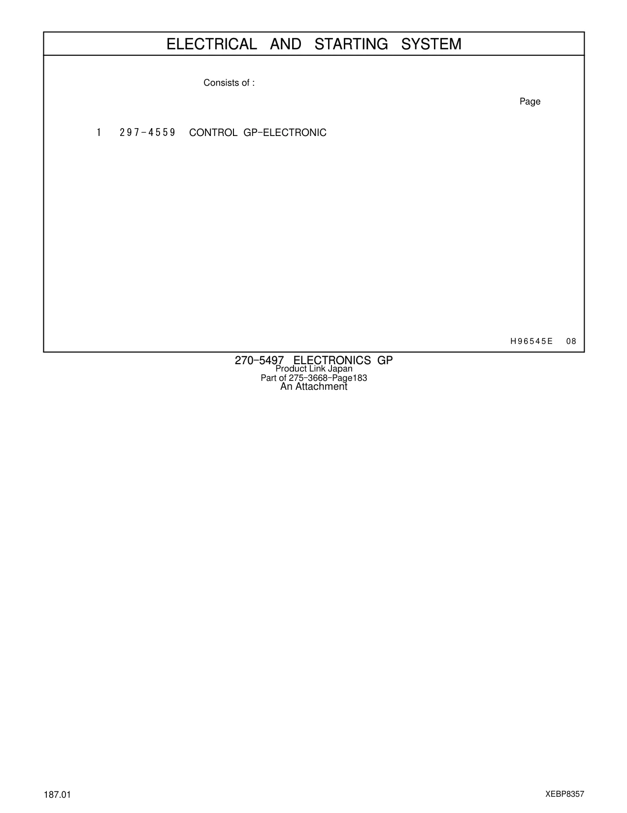 297-4559 - CONTROL GP - ELECTRONIC