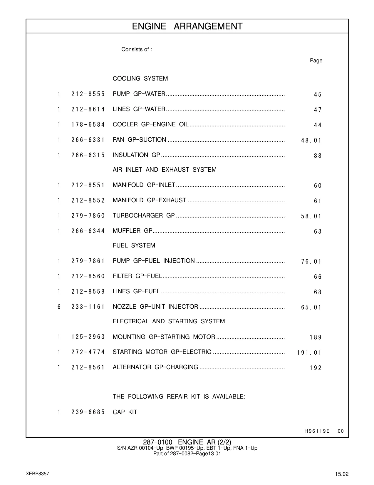 233-1161 - NOZZLE GP - UNIT INJECTOR ................................................... ELECTRICAL AND STARTING SYSTEM