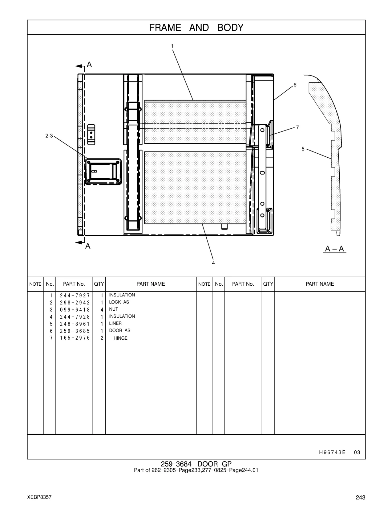 259-3685 - DOOR AS