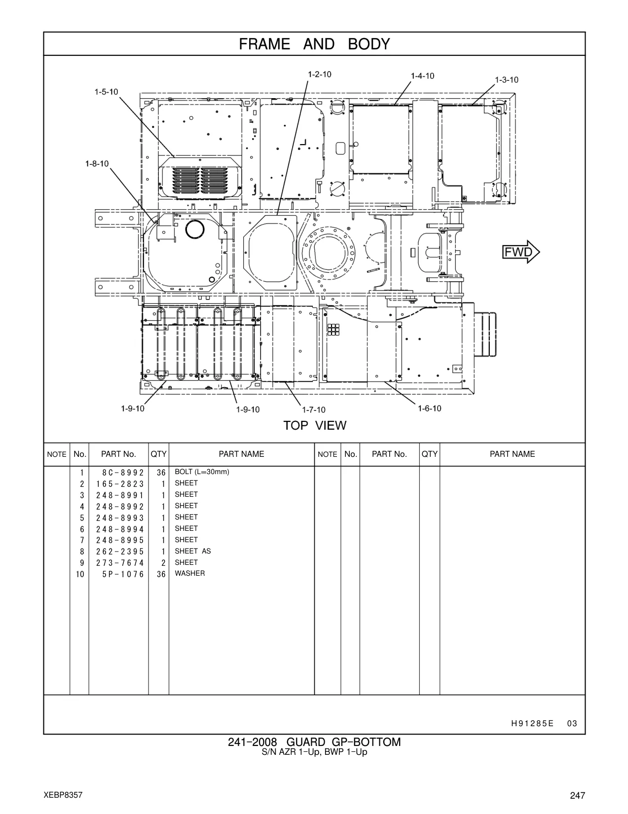 262-2395 - SHEET AS