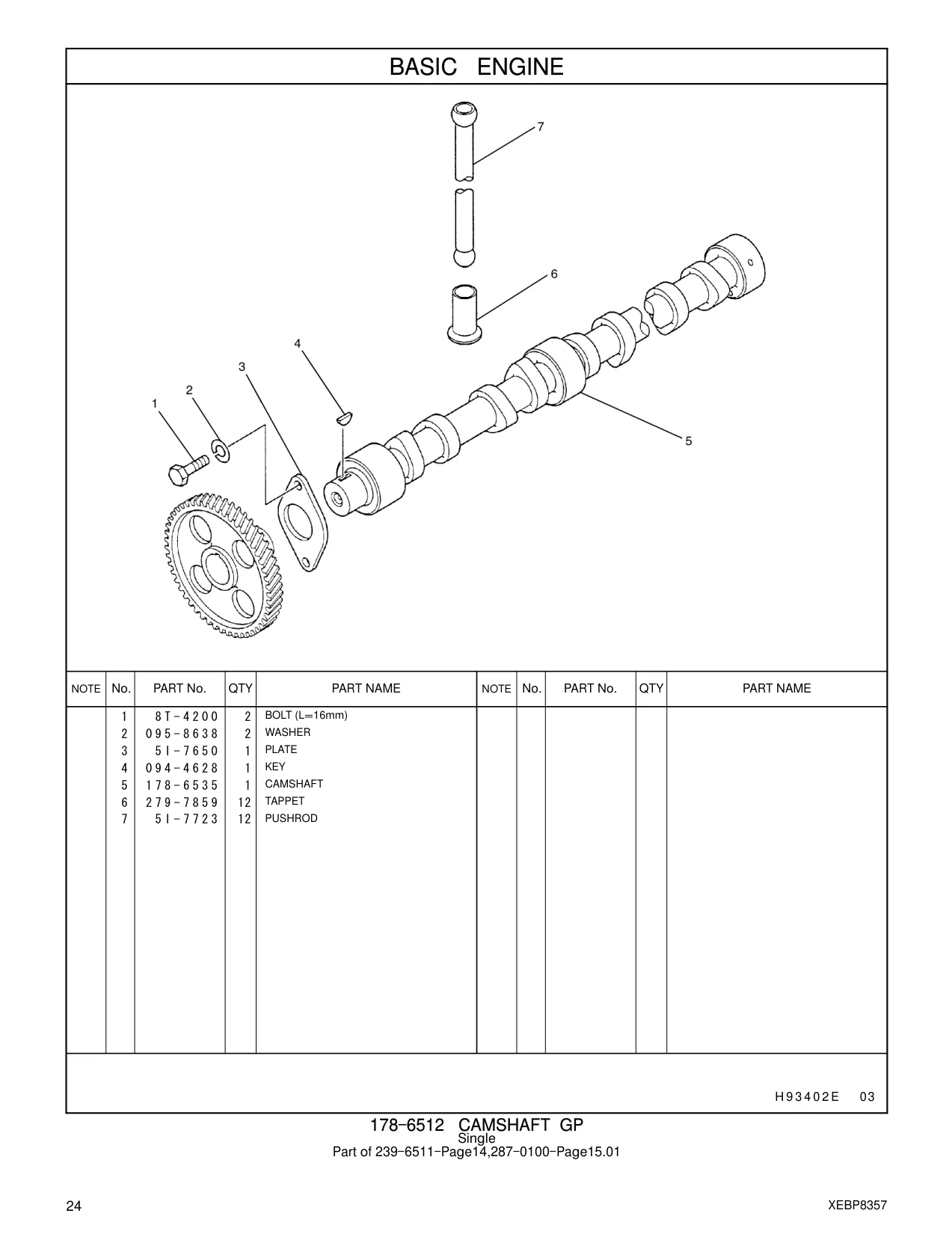 178-6535 - CAMSHAFT