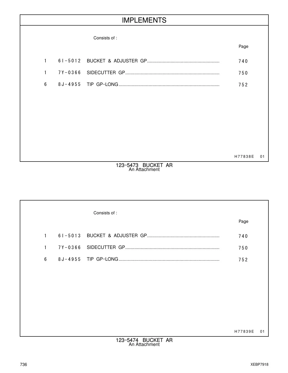 7Y-0366 SIDECUTTER GP CAT parts manual diagram