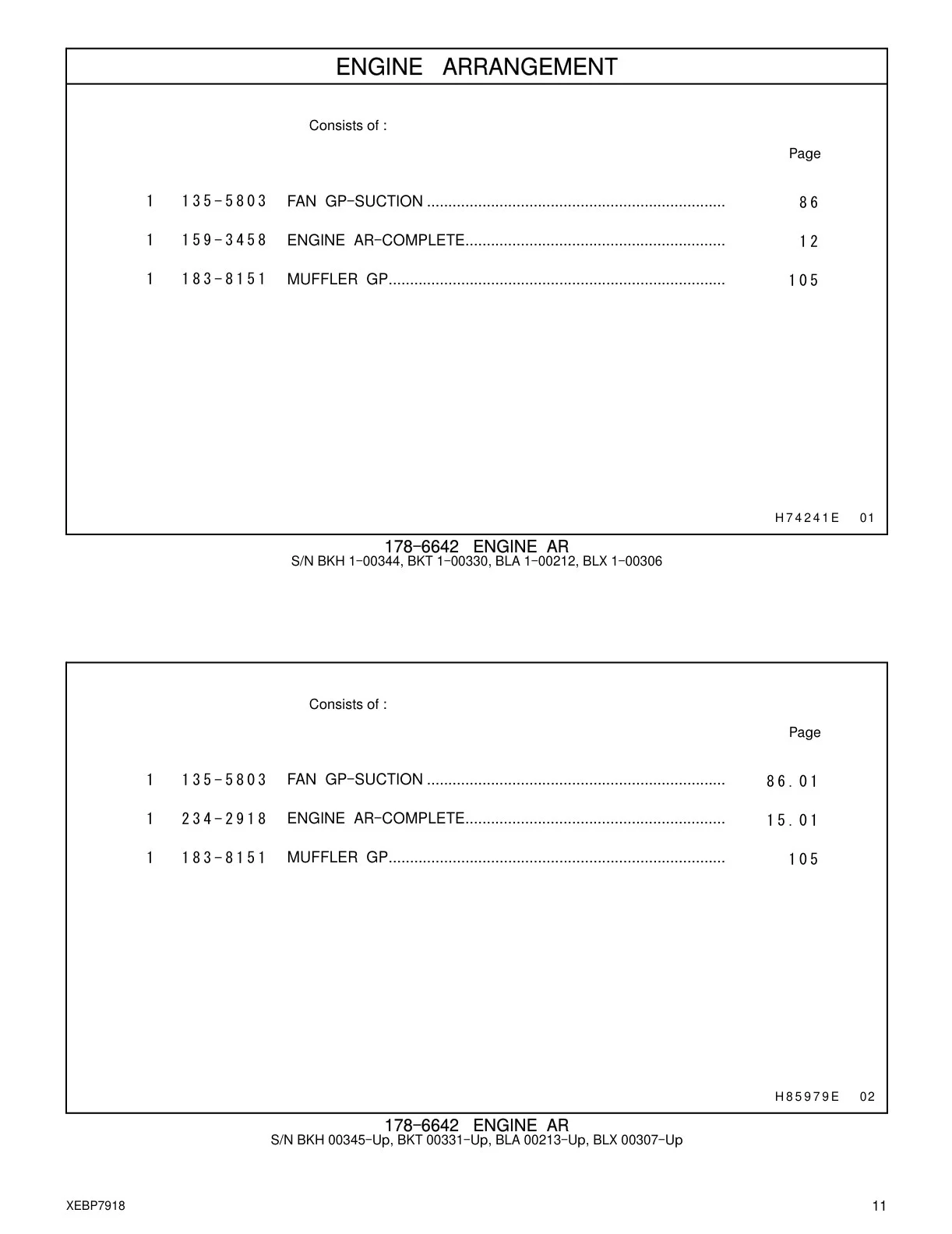 234-2918 ENGINE AR-COMPLETE CAT parts manual diagram