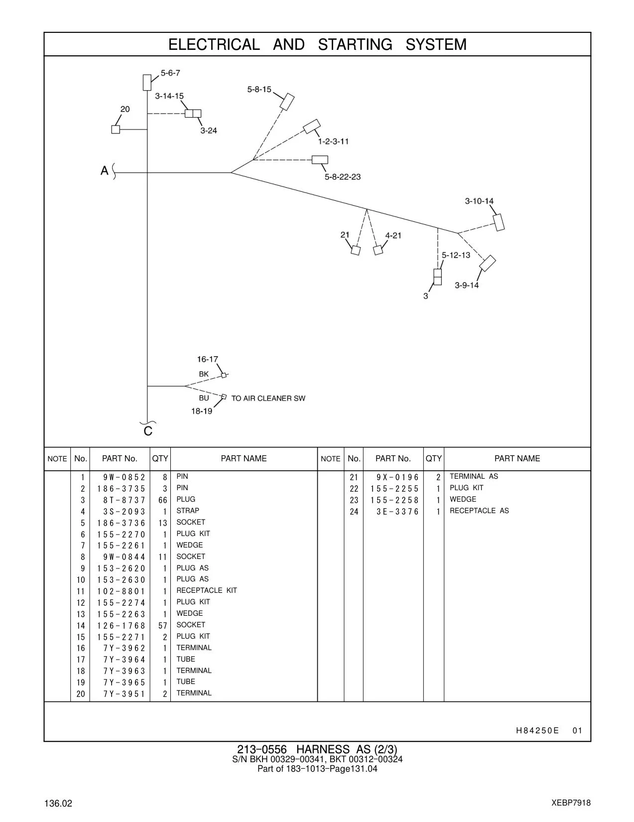 7Y-3965 TUBE CAT parts manual diagram