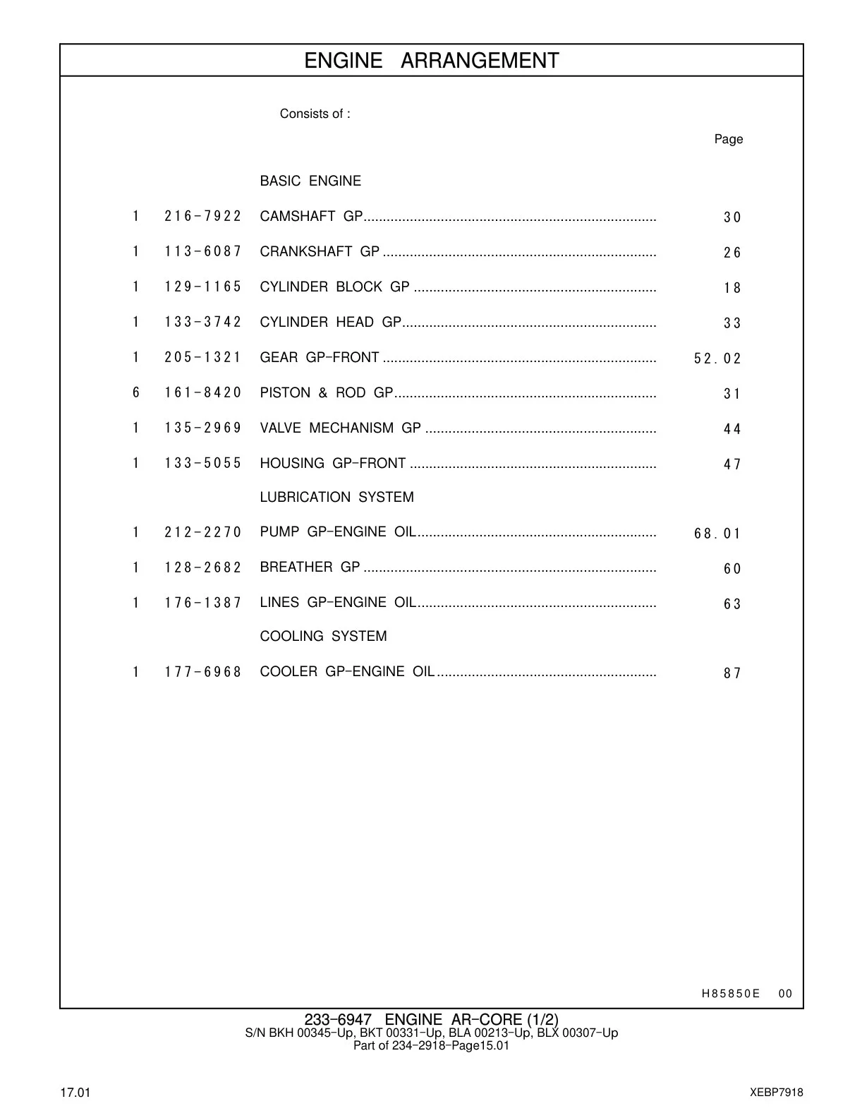 216-7922 - CAMSHAFT GP