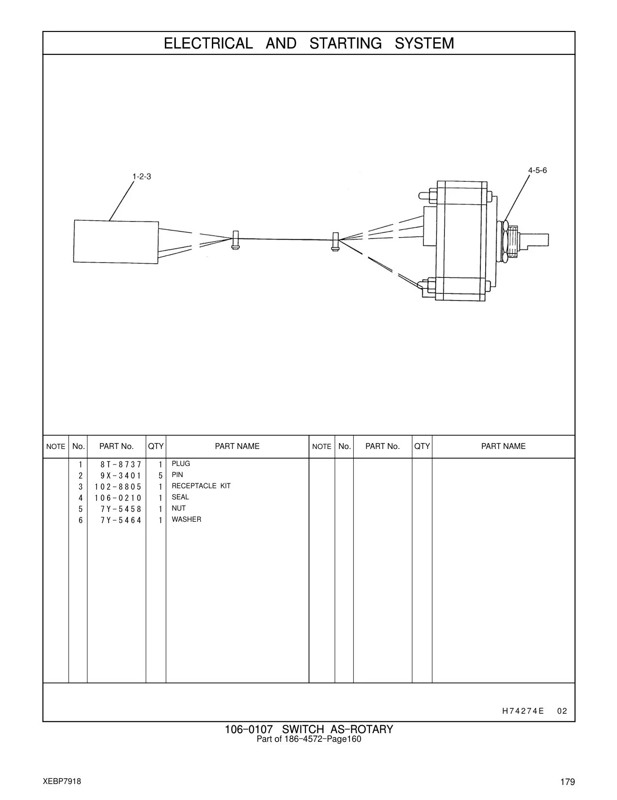 7Y-5458 NUT CAT parts manual diagram