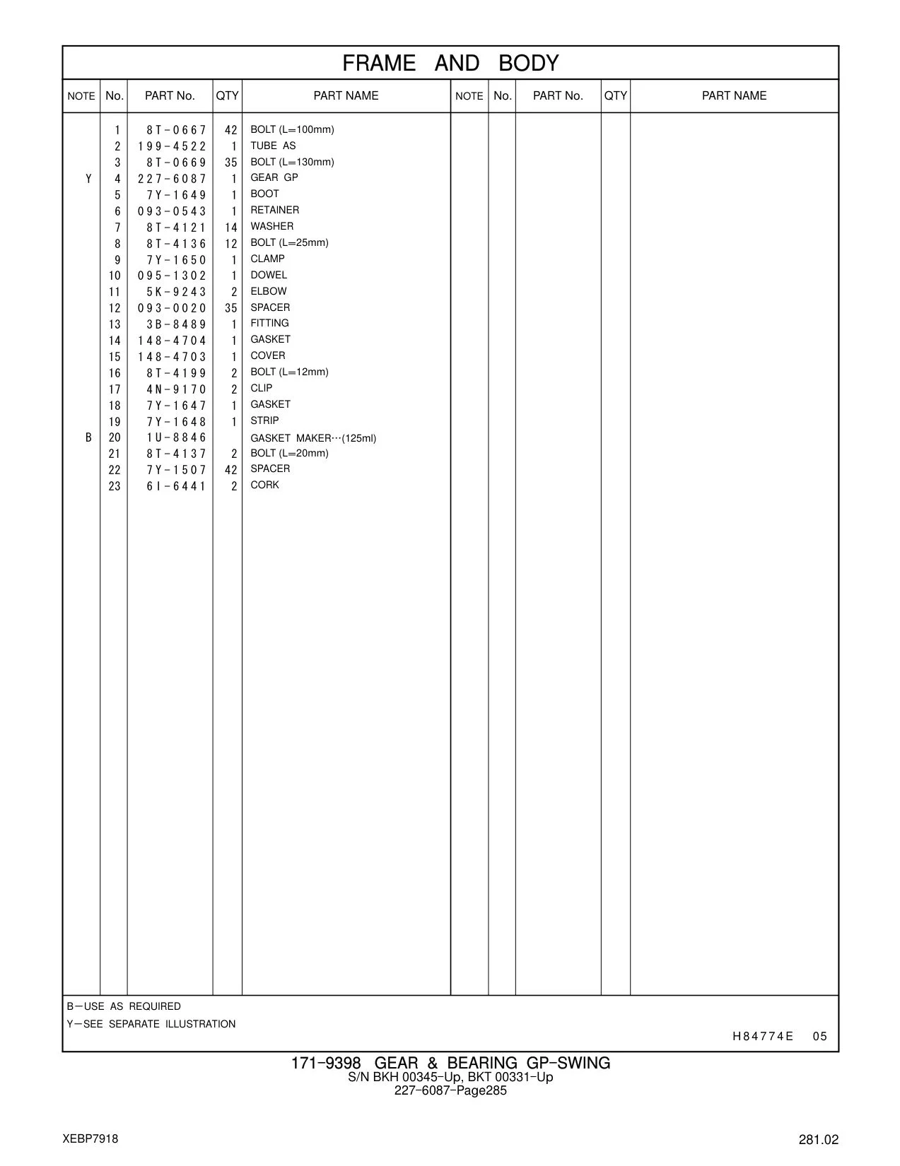 227-6087 - GEAR GP