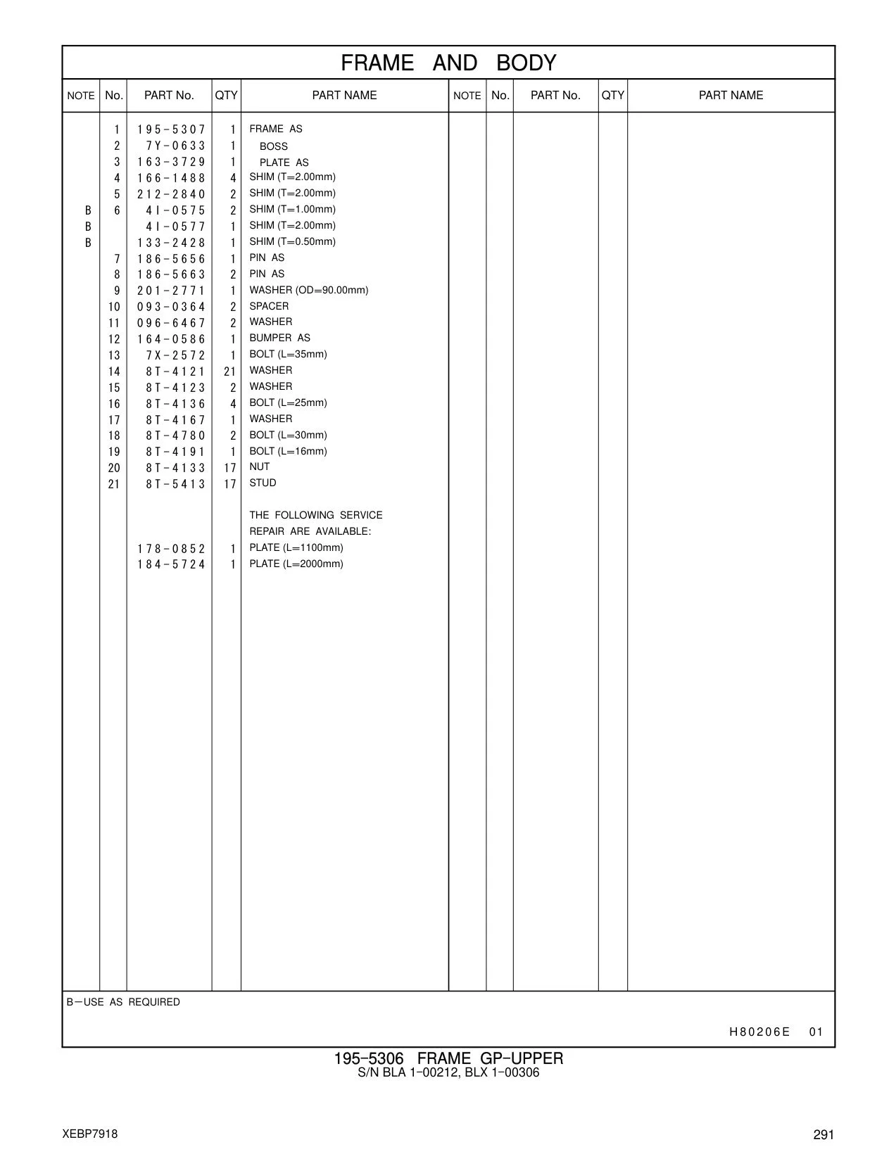 195-5307 FRAME AS CAT parts manual diagram