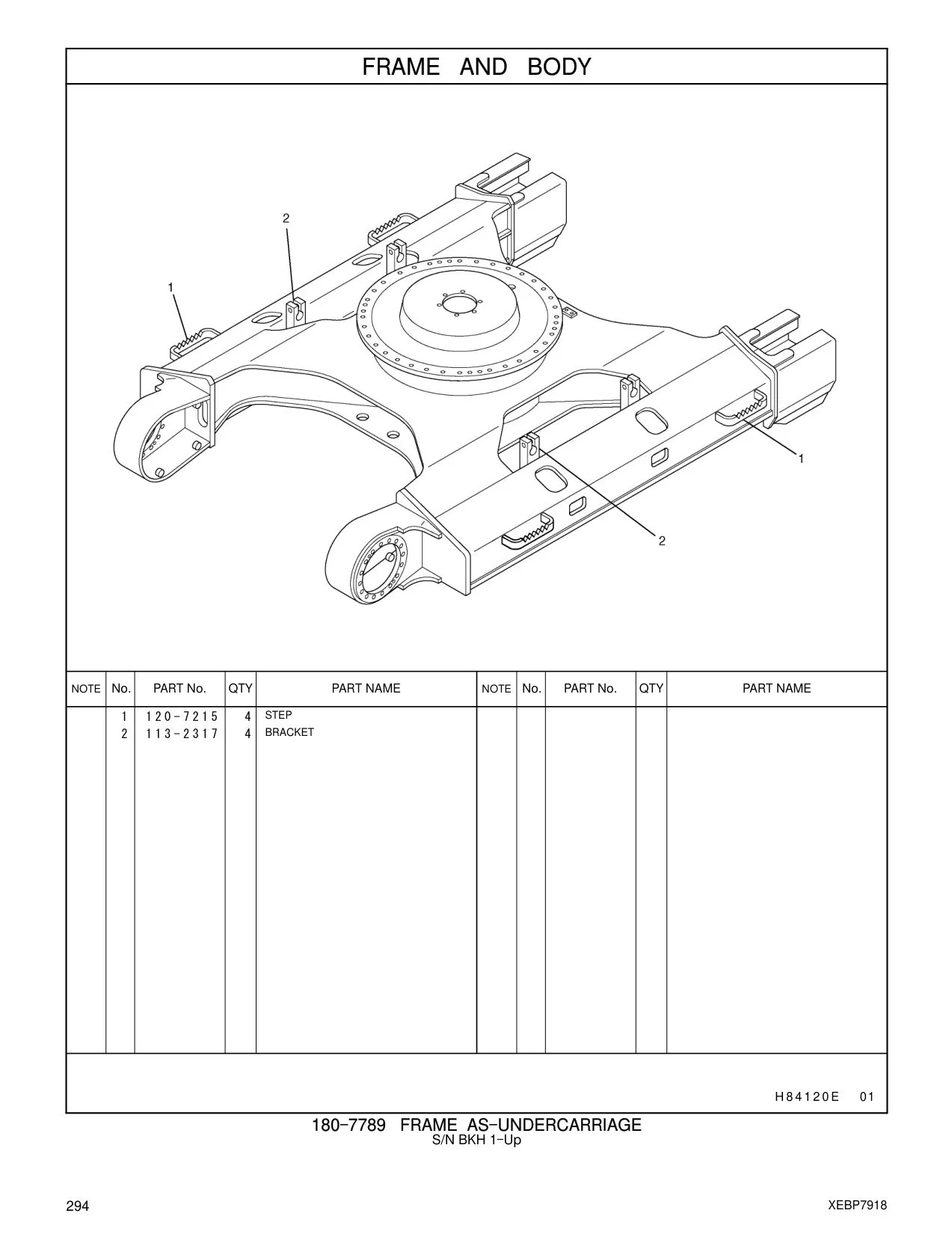 120-7215 STEP CAT parts manual diagram
