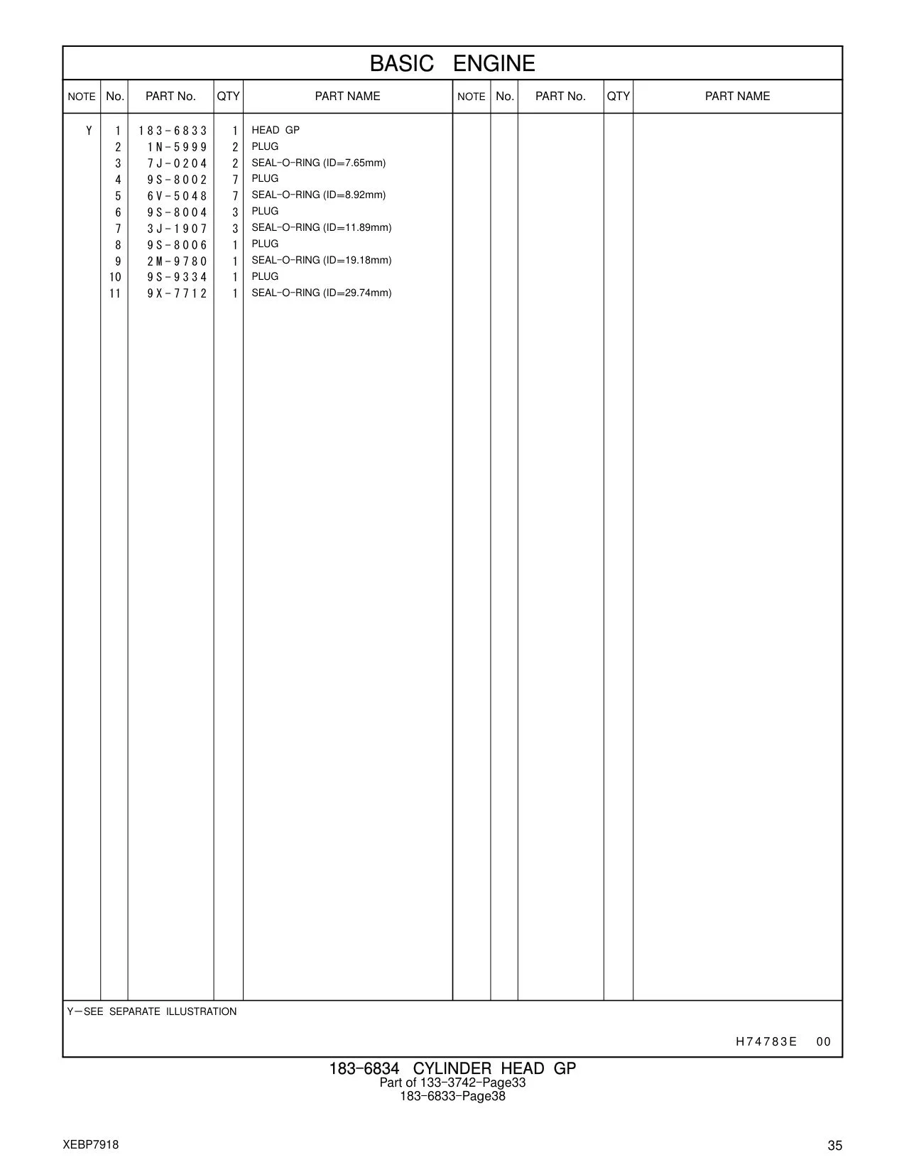 183-6833 - HEAD GP