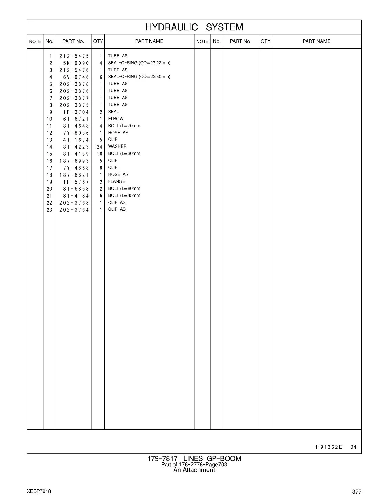 202-3878 TUBE AS CAT parts manual diagram