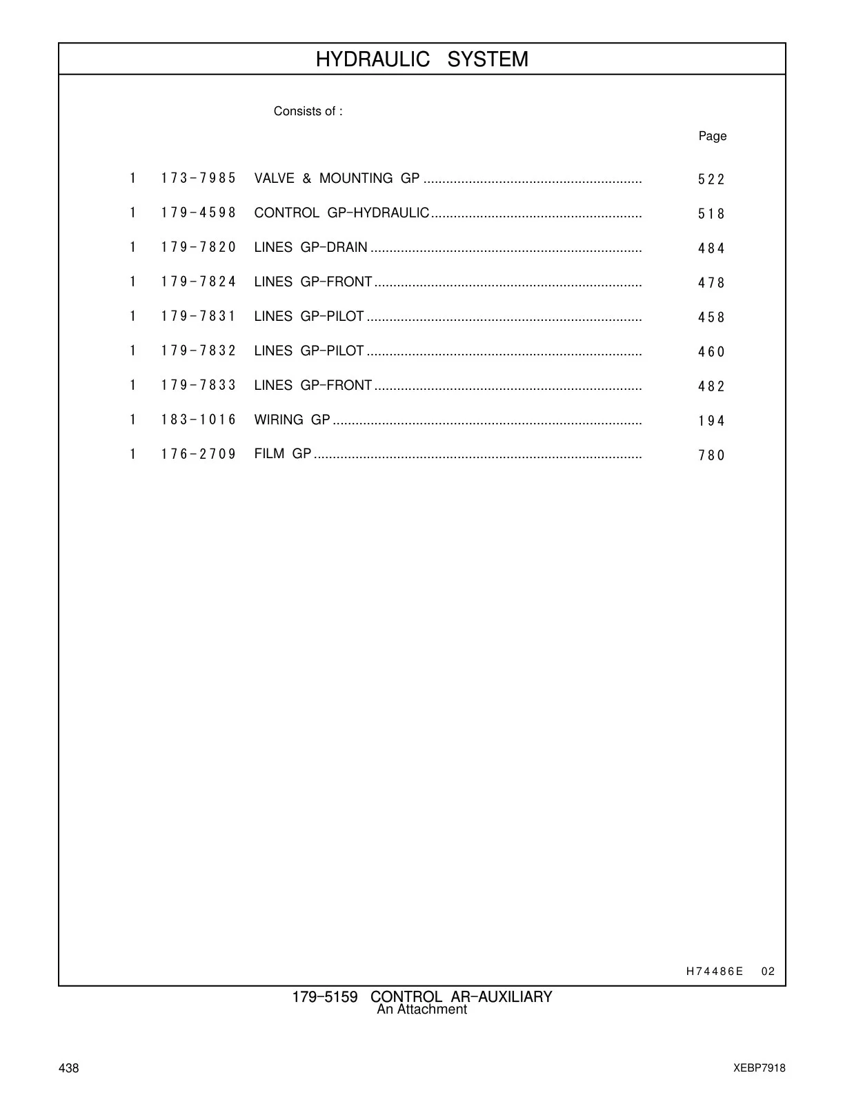 173-7985 - VALVE & MOUNTING GP