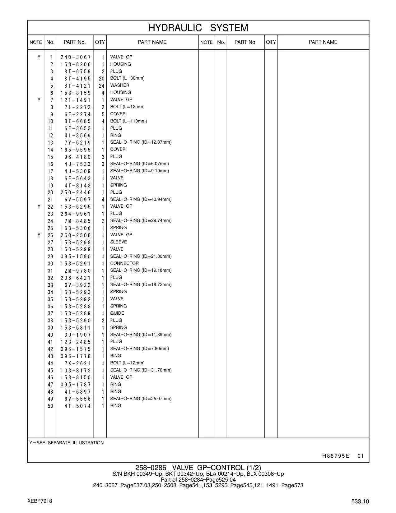 250-2446 PLUG CAT parts manual diagram