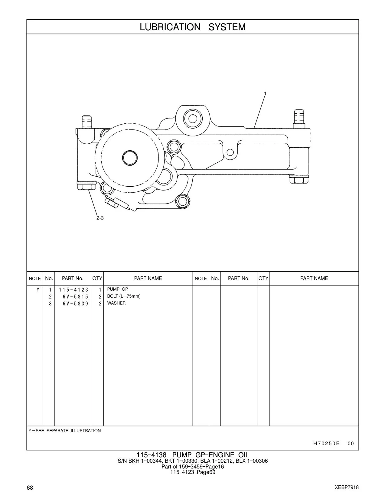 115-4123 PUMP GP CAT parts manual diagram