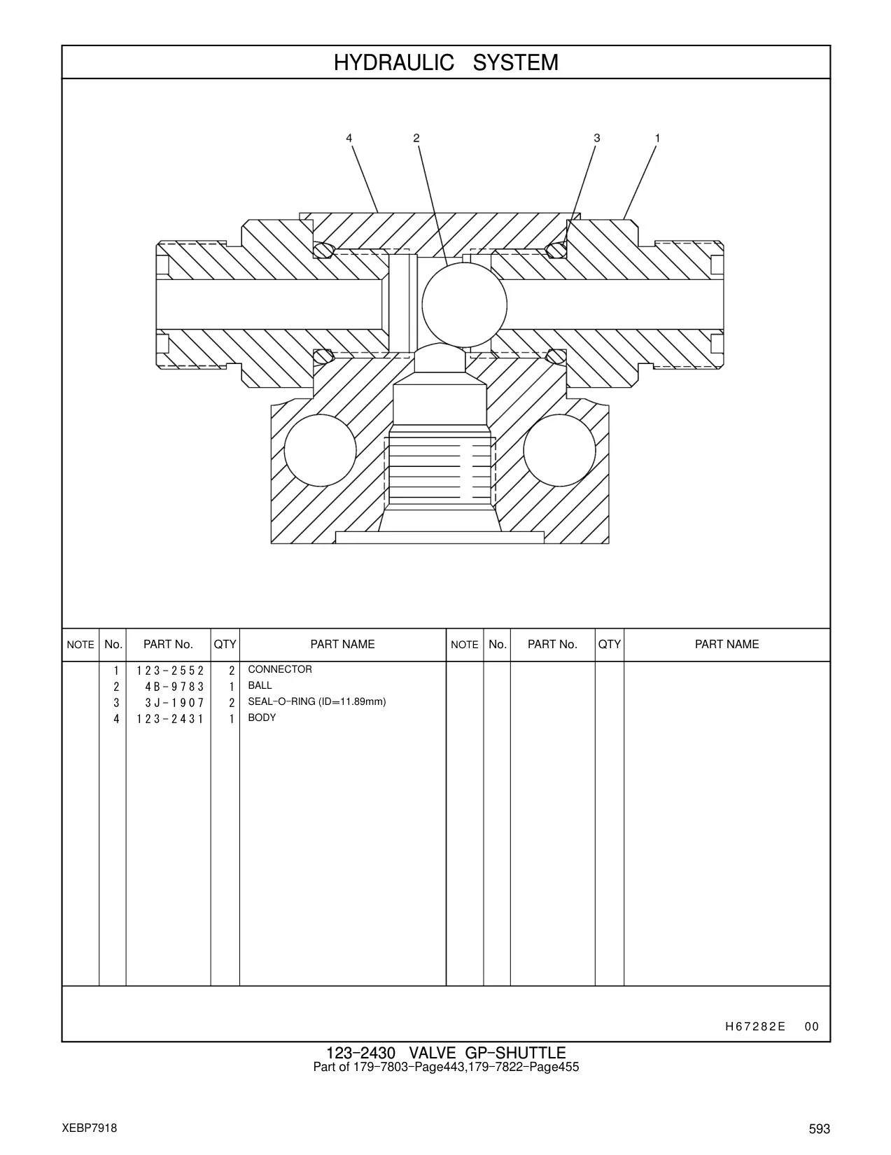 123-2431 BODY CAT parts manual diagram