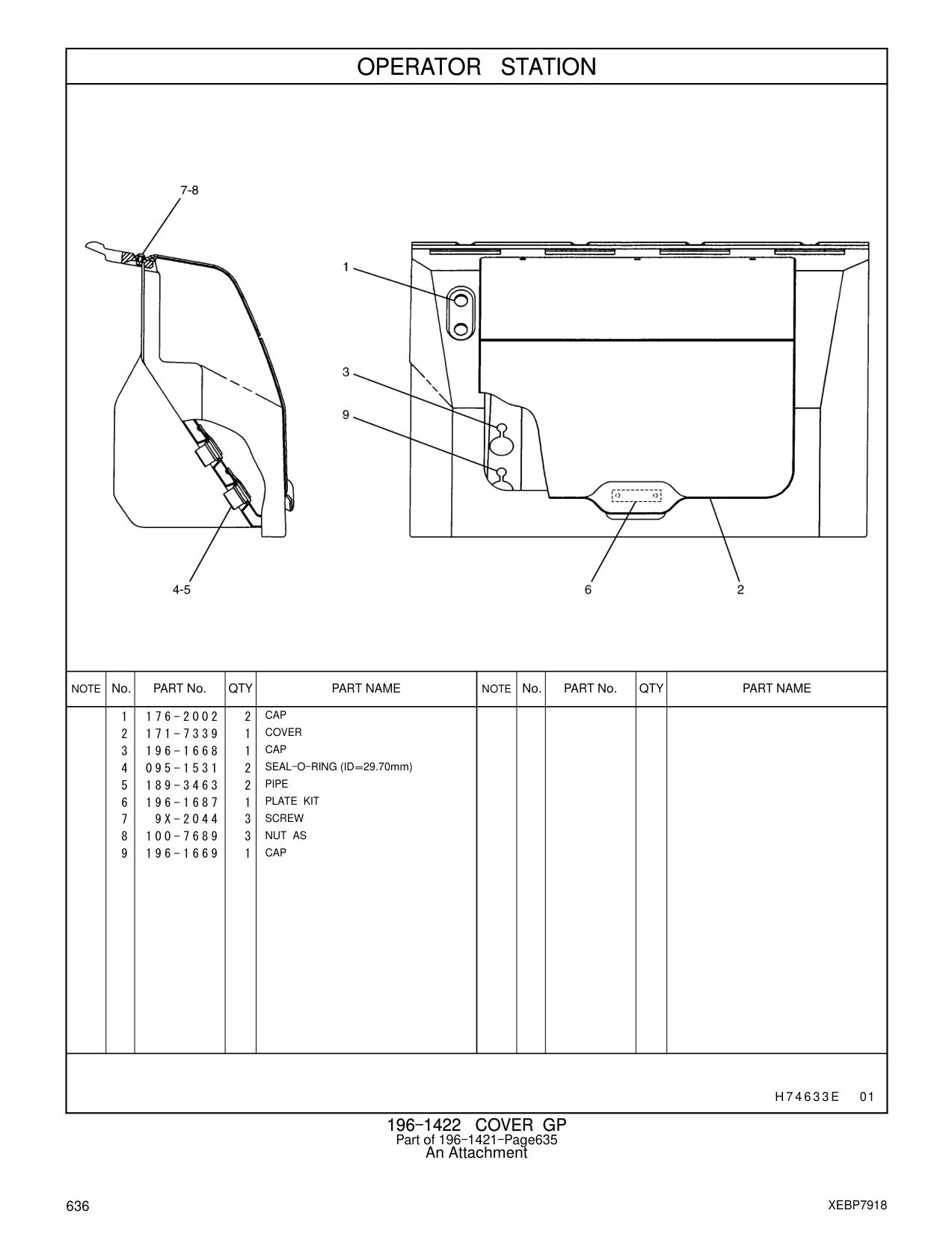 095-1531 SEAL-O-RING (ID=29.70mm) CAT parts manual diagram
