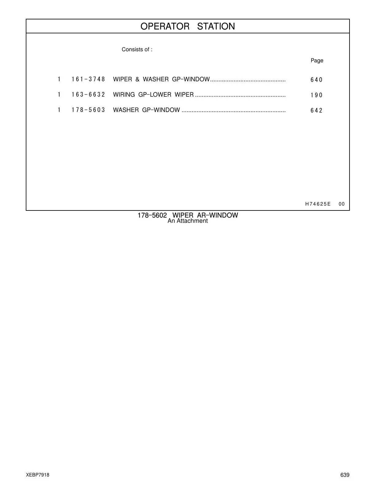 161-3748 - WIPER & WASHER GP-WINDOW