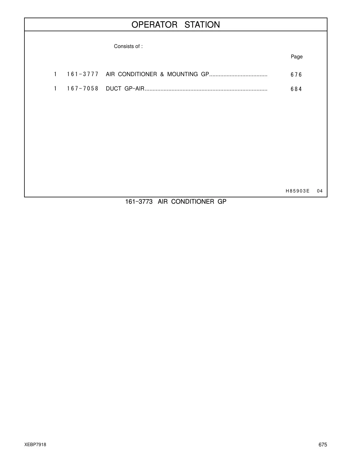 161-3777 - AIR CONDITIONER & MOUNTING GP