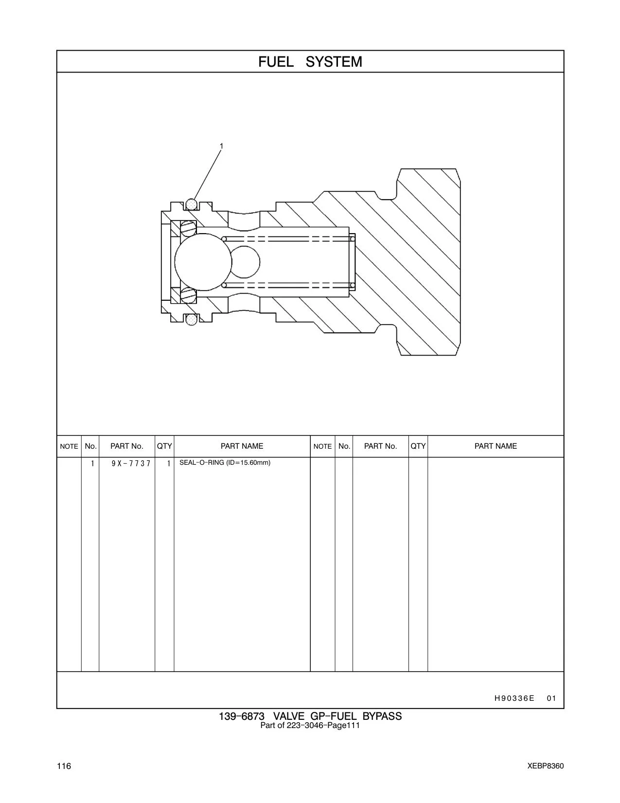 9X-7737 SEAL-O-RING CAT parts manual diagram
