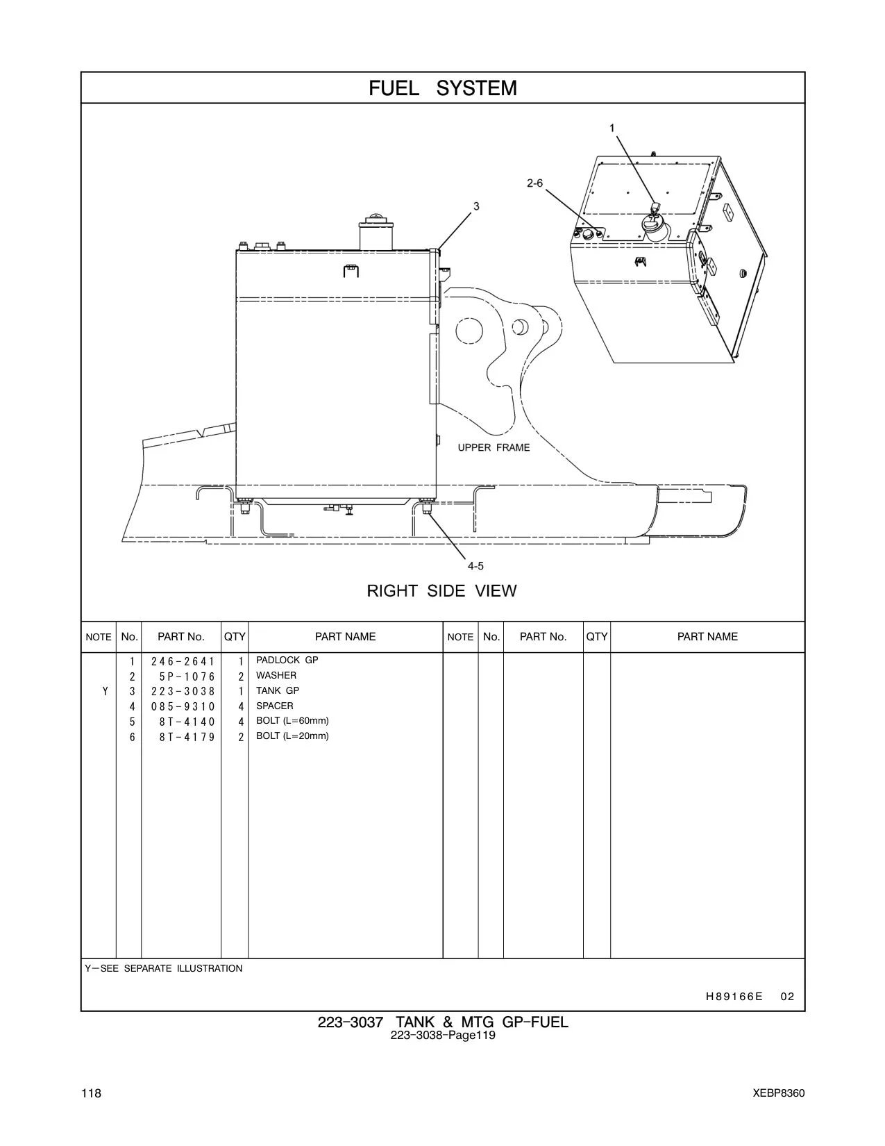 085-9310 SPACER CAT parts manual diagram