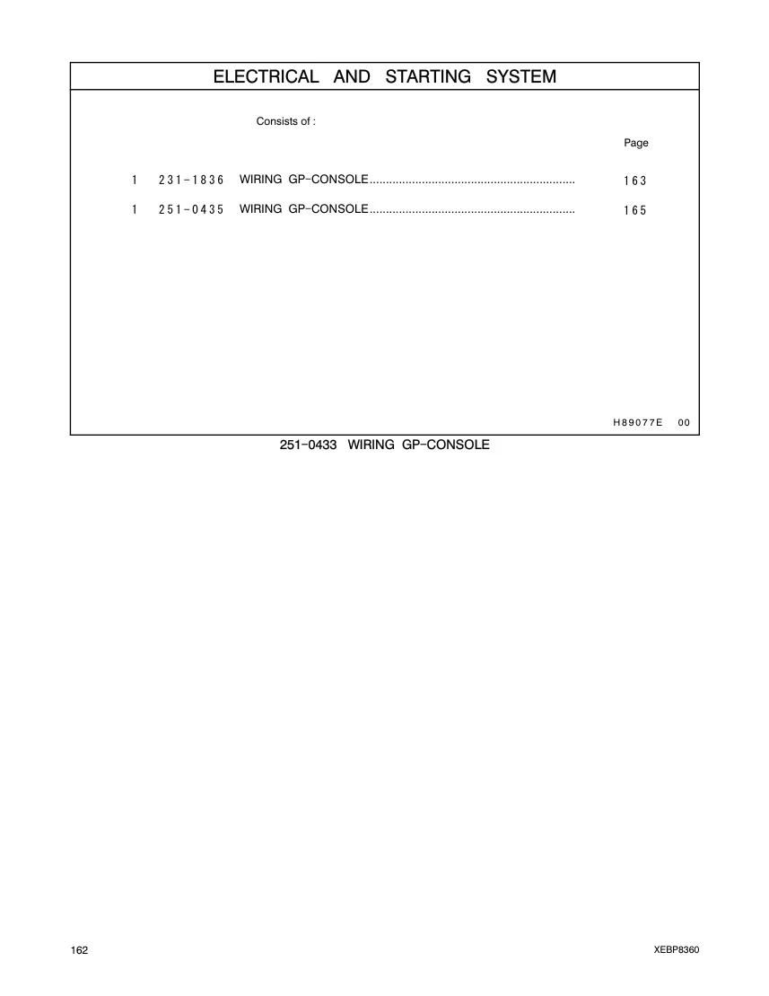 251-0435 - WIRING GP-CONSOLE