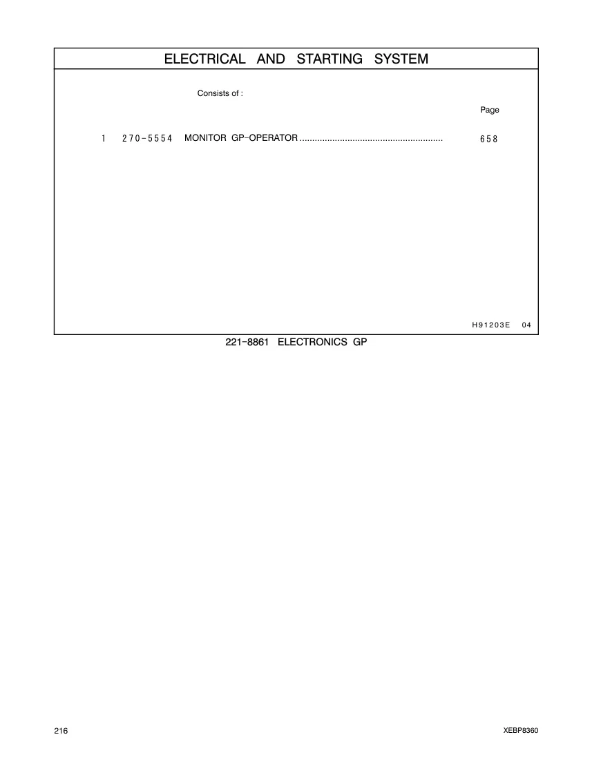 270-5554 MONITOR GP-OPERATOR CAT parts manual diagram