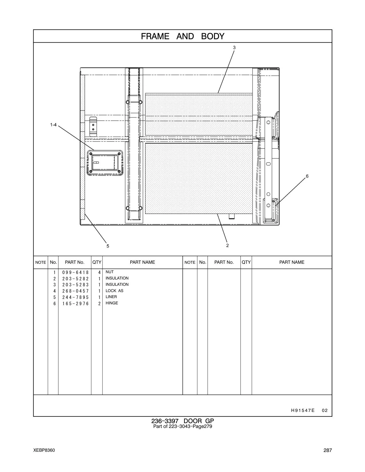 268-0457 LOCK AS CAT parts manual diagram