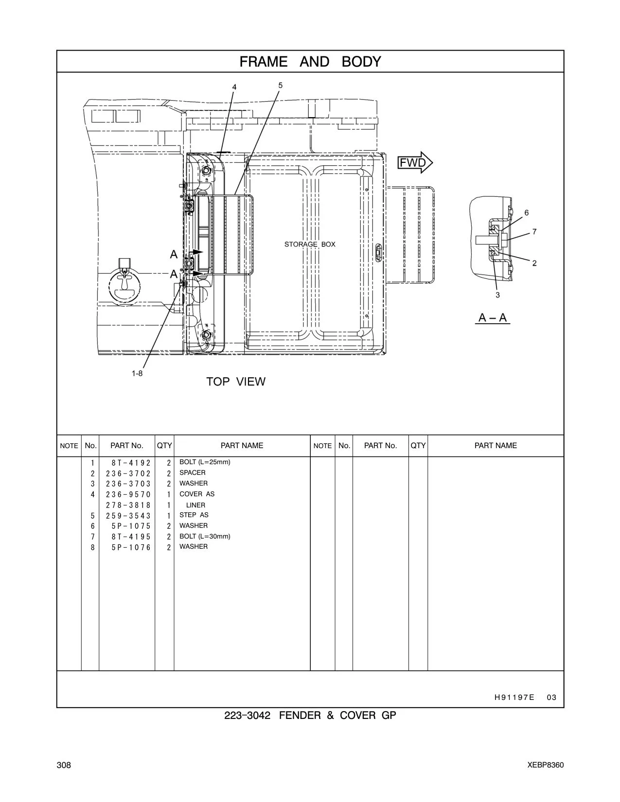 236-3703 WASHER CAT parts manual diagram