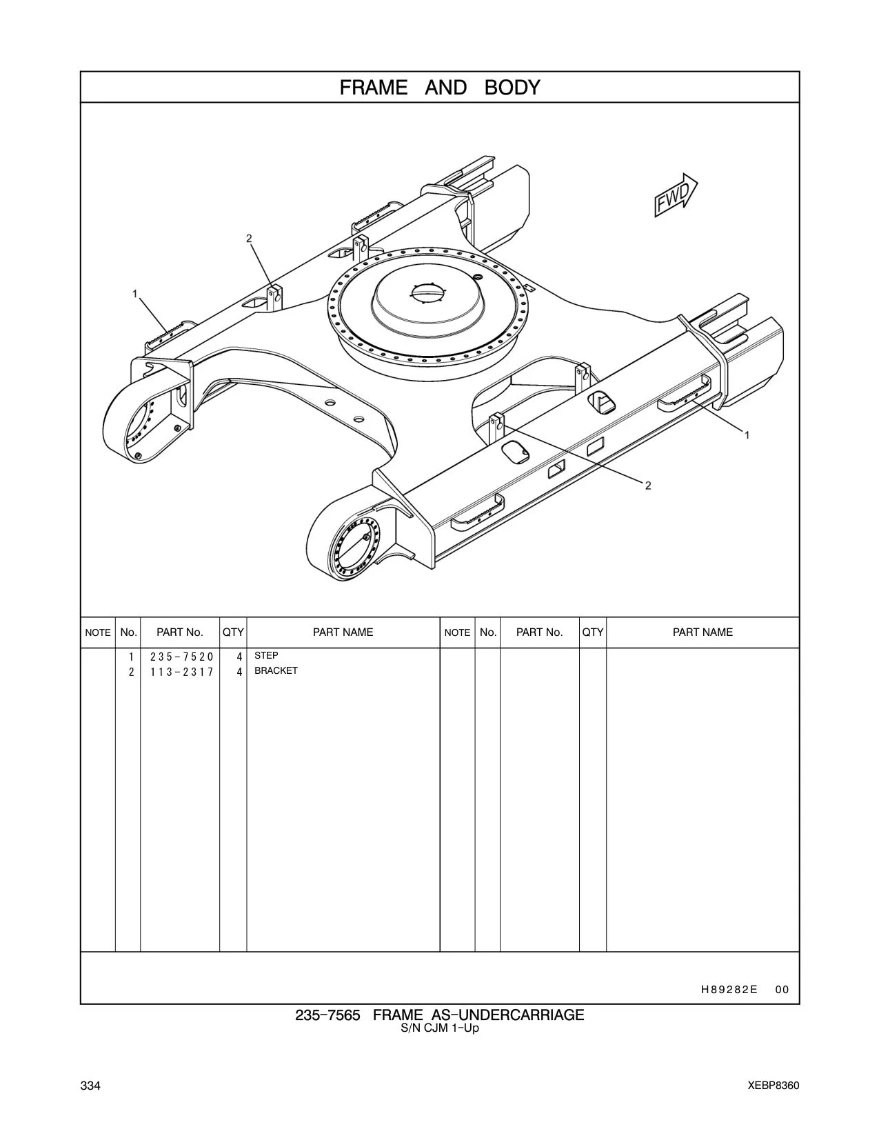 235-7520 STEP CAT parts manual diagram