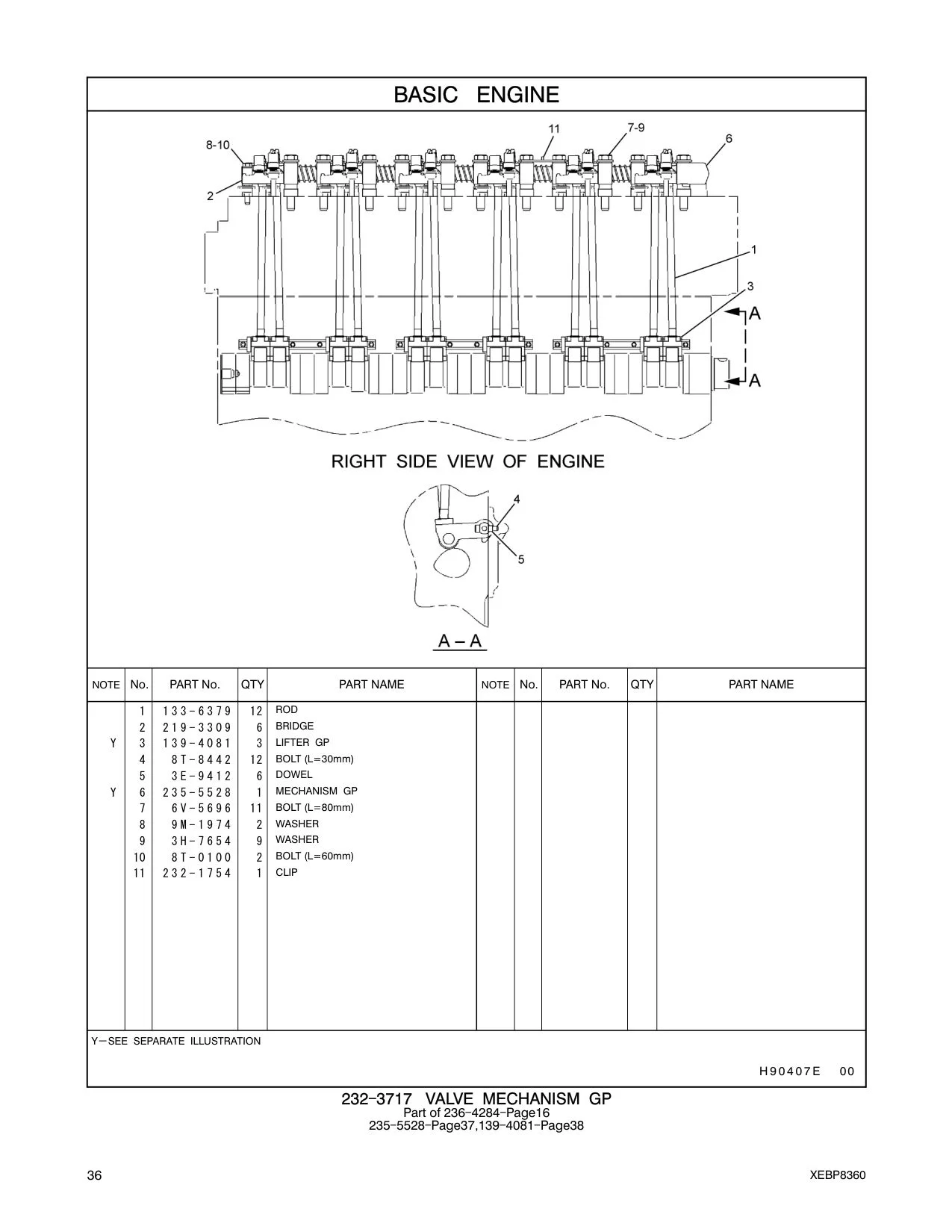 219-3309 BRIDGE CAT parts manual diagram