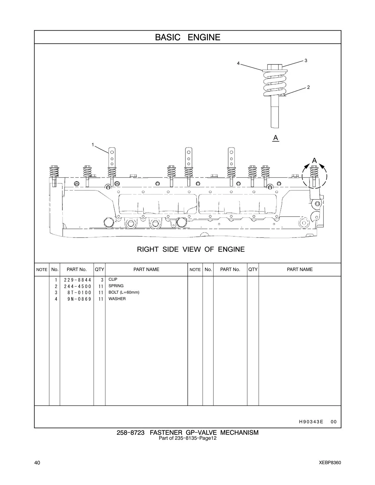 229-8844 CLIP CAT parts manual diagram