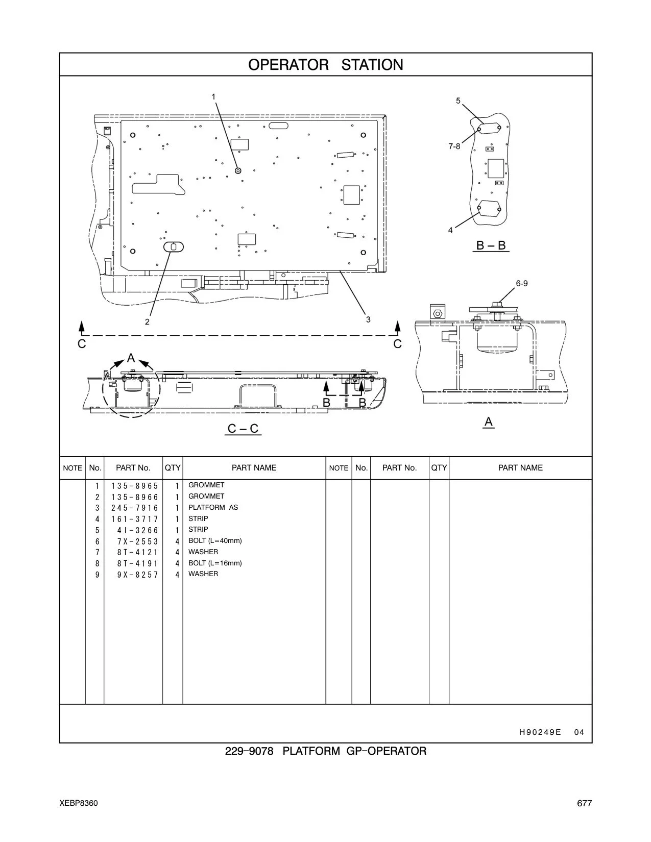 135-8965 GROMMET CAT parts manual diagram