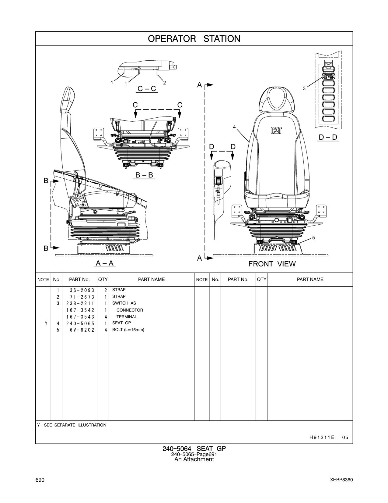238-2211 SWITCH AS CAT parts manual diagram