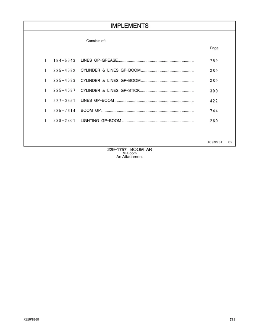 227-0551 - LINES GP-BOOM
