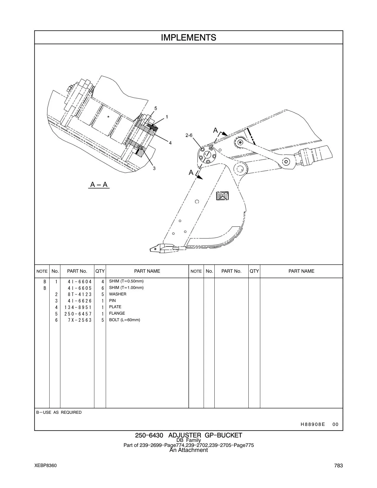 134-8951 PLATE CAT parts manual diagram