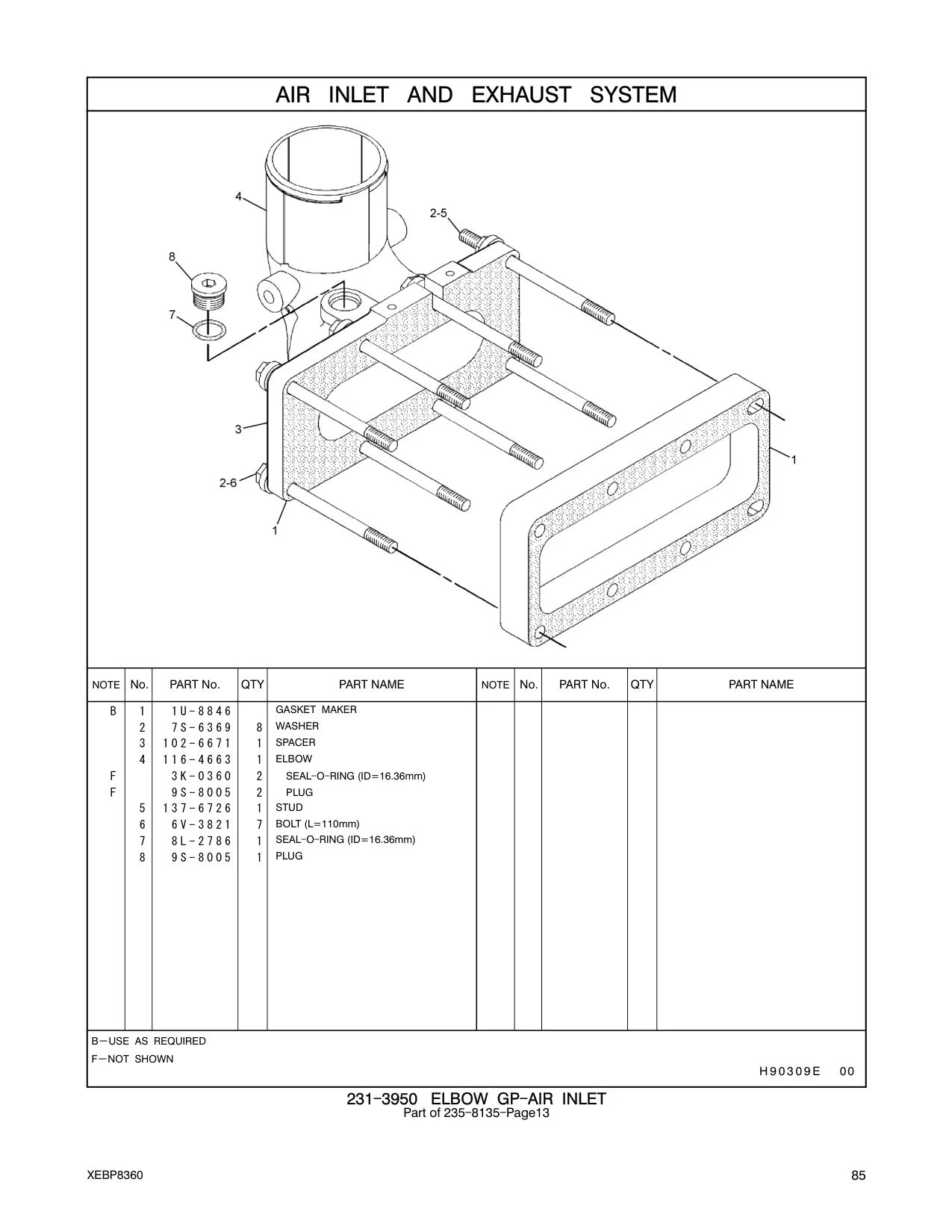 116-4663 ELBOW CAT parts manual diagram