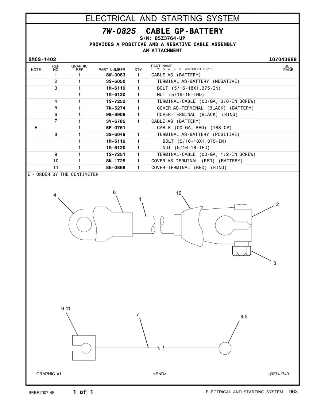 3S-6049 - TERMINAL AS-BATTERY (POSITIVE)