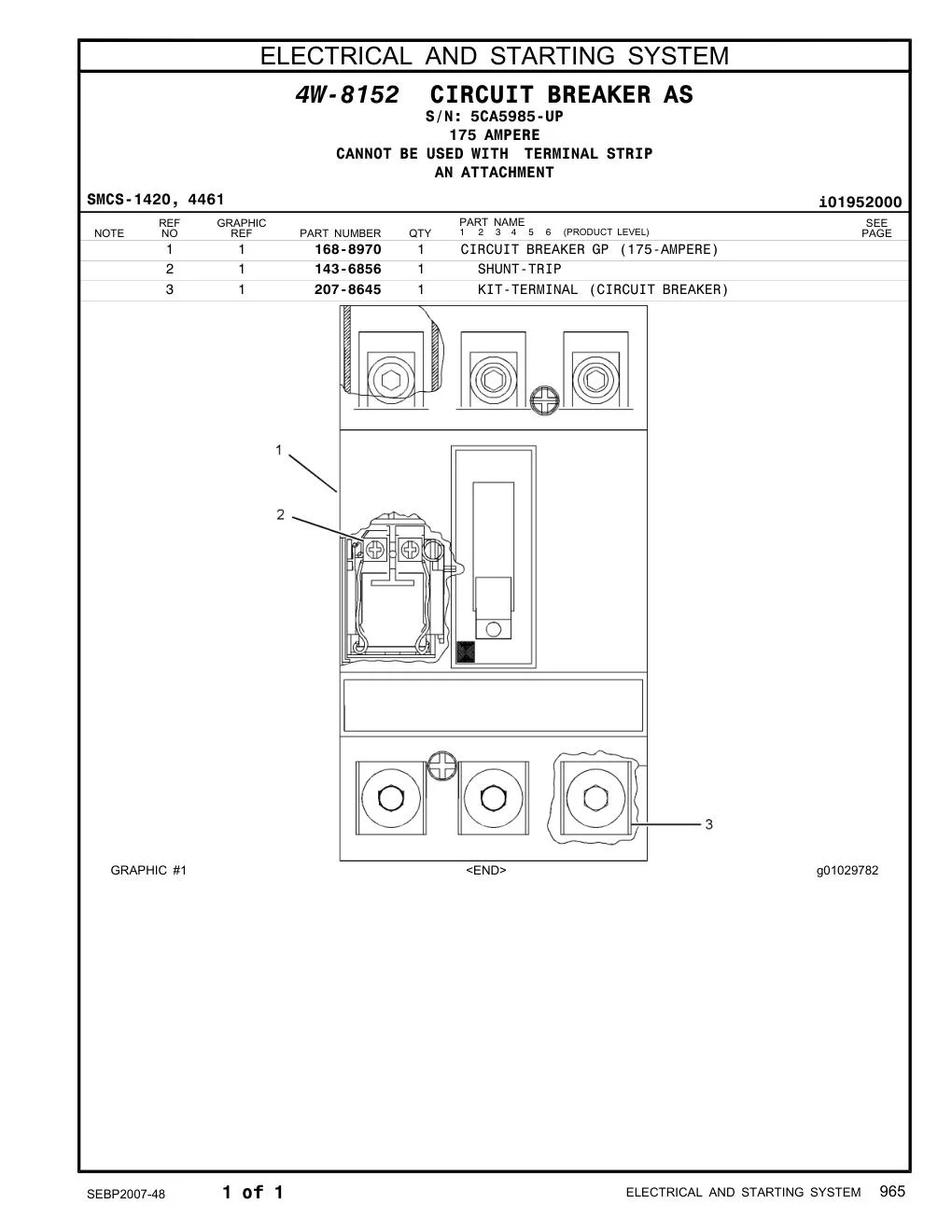 207-8645 - KIT-TERMINAL (CIRCUIT BREAKER)