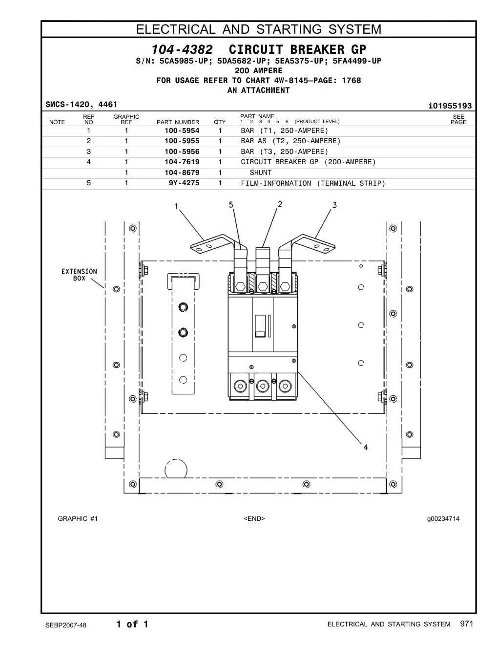 104-7619 - CIRCUIT BREAKER GP (200-AMPERE)